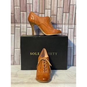 Sole Society So-Sabine Oxford Heel Booties 8